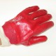 Rękawice PCV czerwone ze ściągaczem